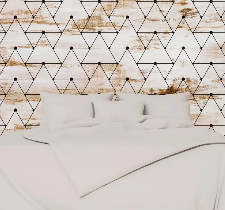 Geometriska trianglar headboard klistermärke - Tenstickers