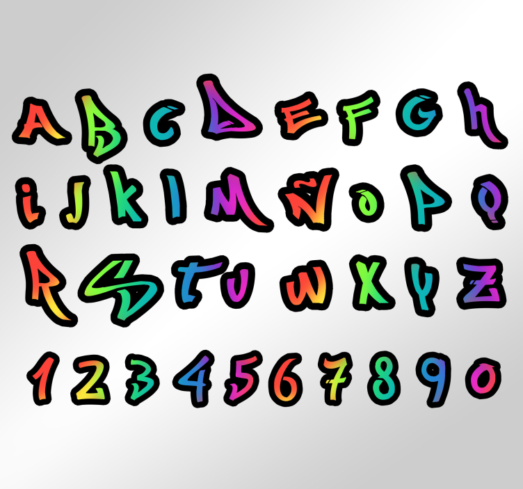 Graffiti namn anpassningsbara klistermärke - Tenstickers