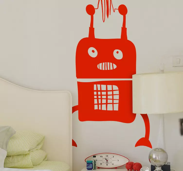Robot alien space wall sticker - Tenstickers