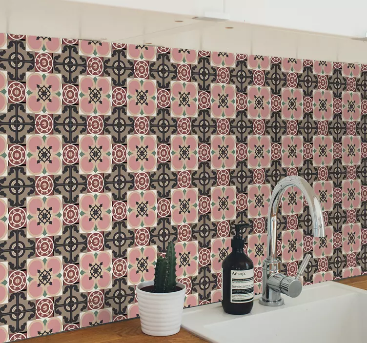 Toledo kakel vinyl klistermärke - Tenstickers