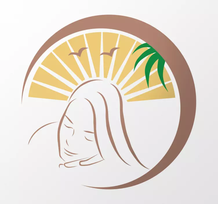 Spa massage vägg vinyl klistermärke - Tenstickers