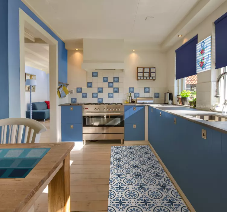 Snäckskal blå toner klistermärke - Tenstickers