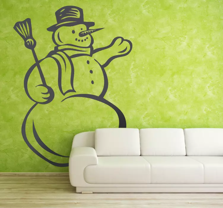 Snögubbe klistermärke - Tenstickers