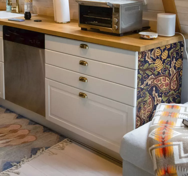 Realistiska paisley illustration möbler dekal - Tenstickers