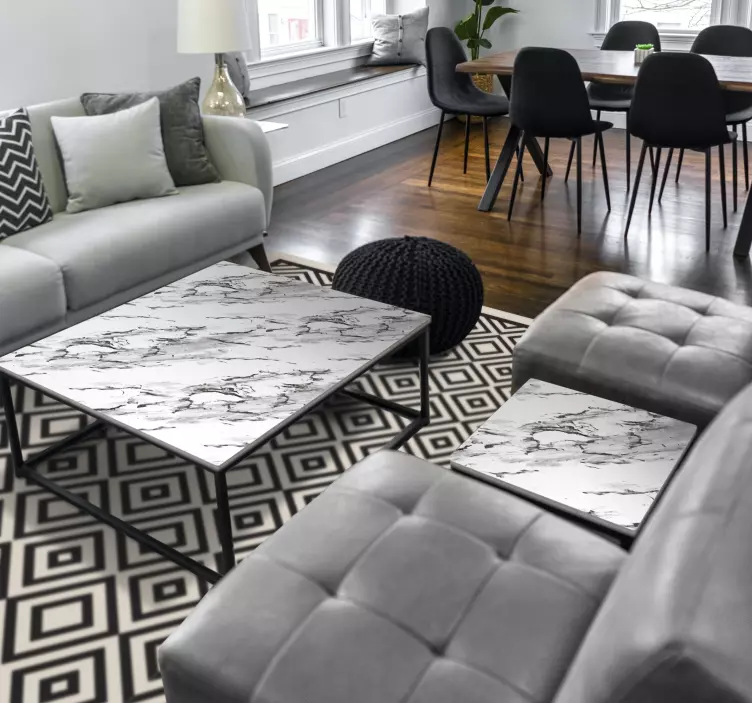 Elegant grå klistermärke för marmormöbler - Tenstickers