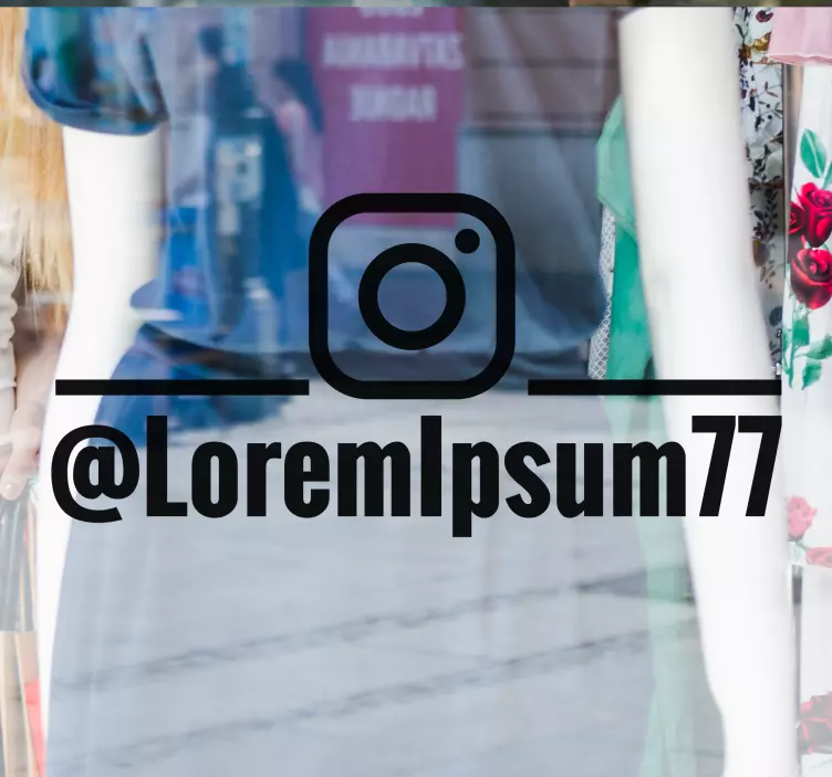 Instragram personlig butik med klistermärke - Tenstickers