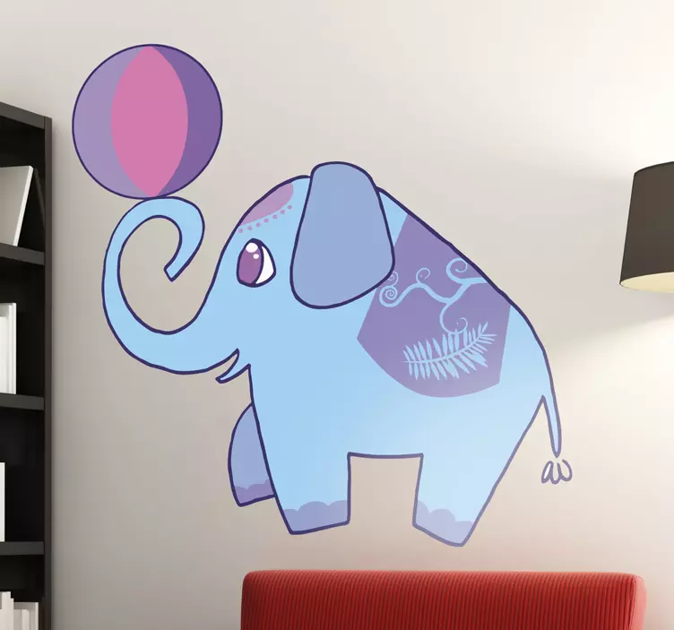 Barn cirkus elefant vägg klistermärke - Tenstickers