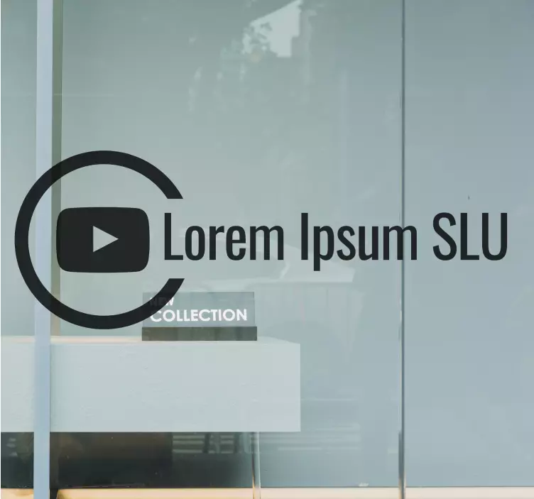 Youtube -etikett anpassningsbar fönsterdekal - Tenstickers