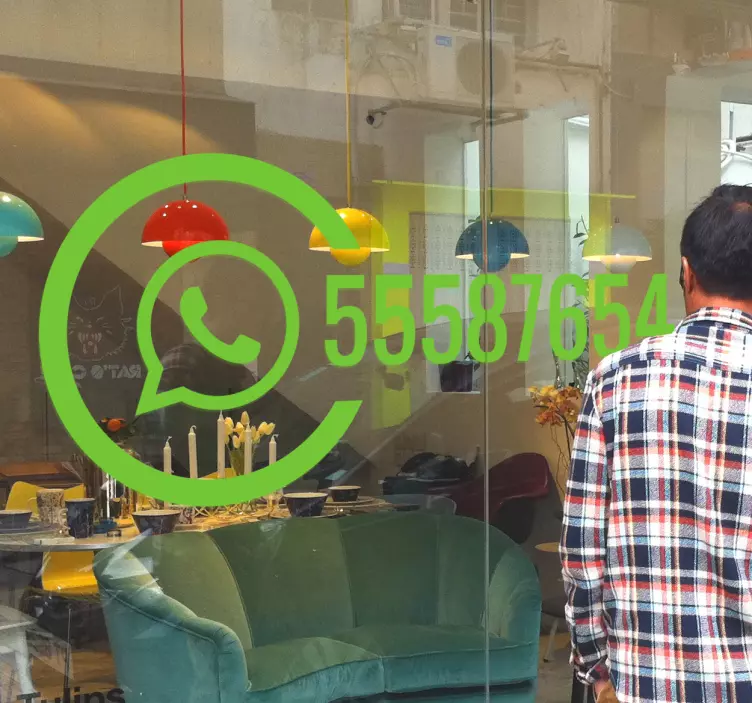 Whatsapp affärer fönster klistermärke - Tenstickers