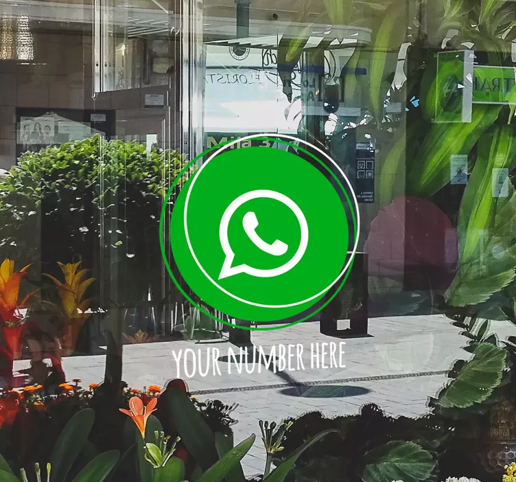 Personlig whatsapp logotyp fönster klistermärke - Tenstickers