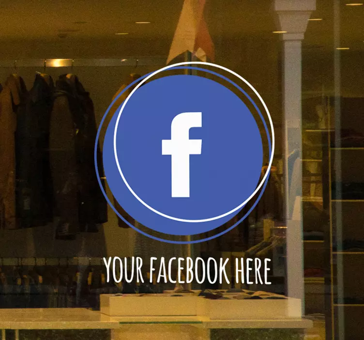 Personlig cirkelfacebook-fönsterklistermärke - Tenstickers