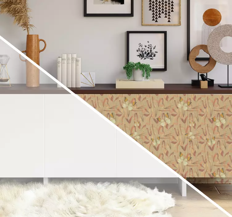 Höstens floresmönster klistermärken til möbler - Tenstickers