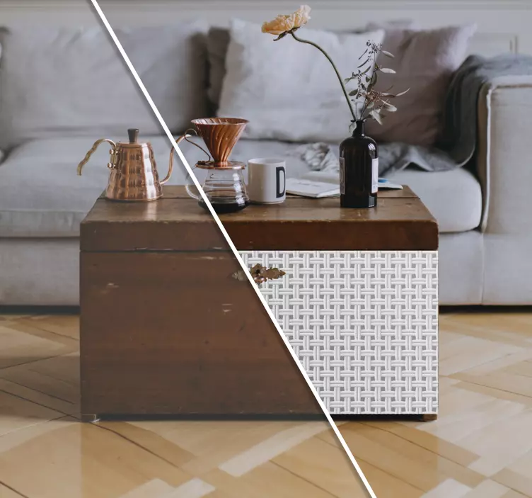 Vävt texturmönster klistermärken til möbler - Tenstickers