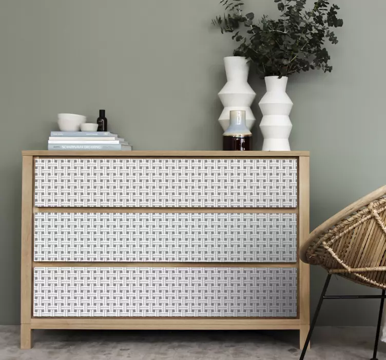 Vävt texturmönster klistermärken til möbler - Tenstickers