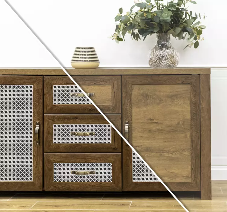 Samtida bladmönster klistermärken til möbler - Tenstickers