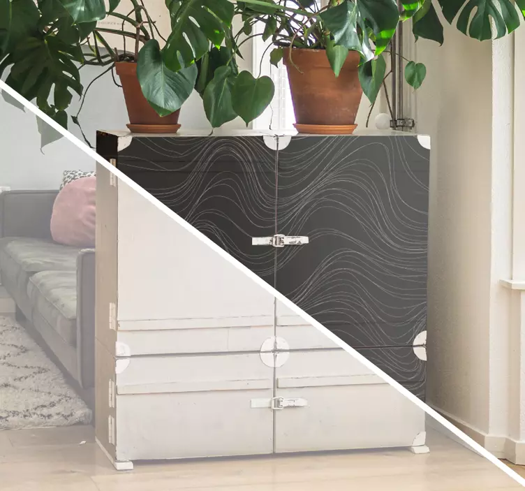 Vågor texturer möbler klistermärke - Tenstickers