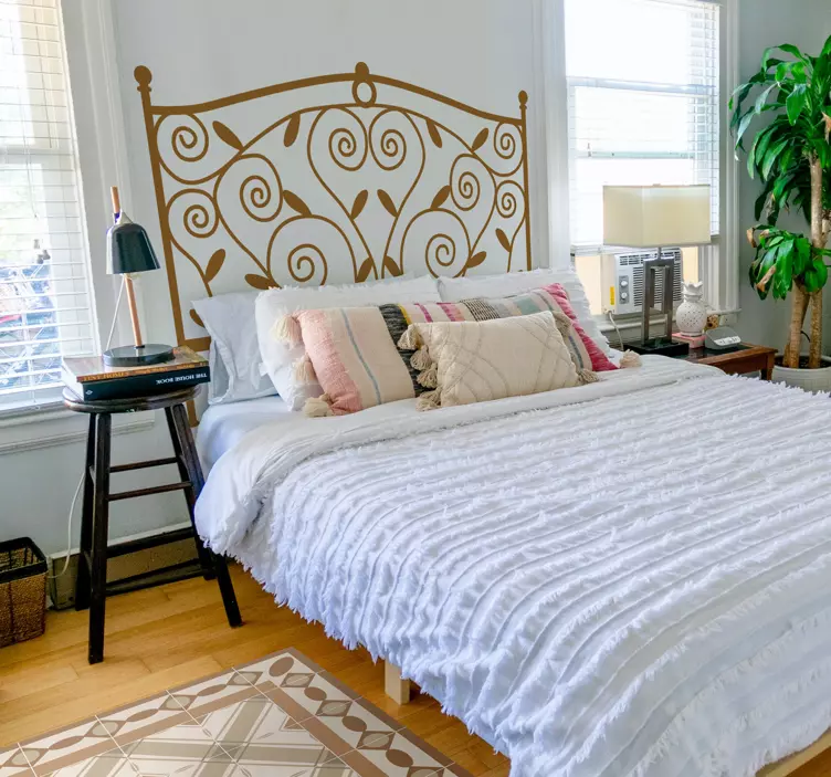 Smidesjärn headboard väggdekor - Tenstickers