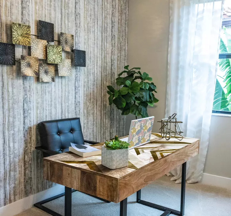 Geometrisk chevron för bordytor klistermärke för kontor - Tenstickers