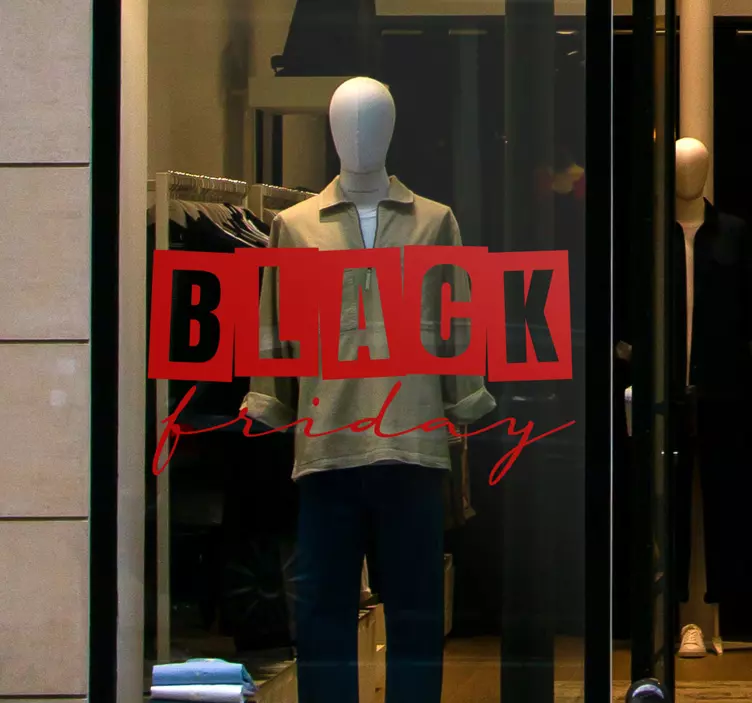 Svart fredag butik försäljning klistermärke - Tenstickers