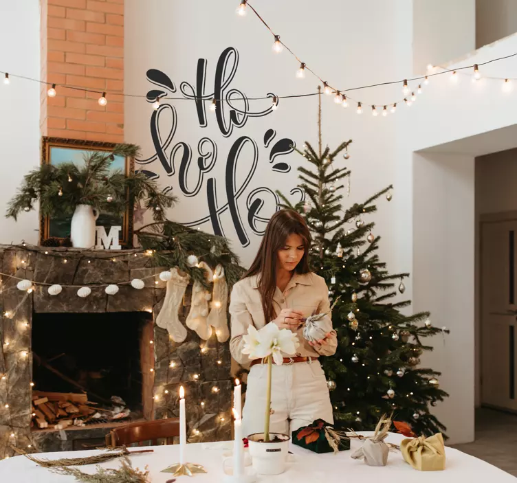 Hohoho jultomten klistermärke - Tenstickers