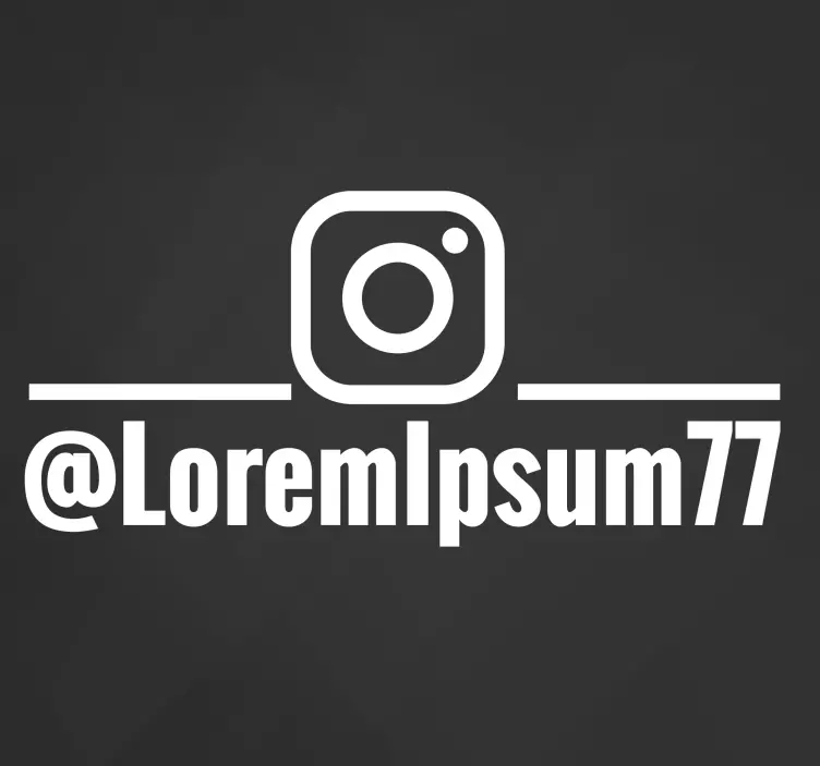 Instragram personlig butik med klistermärke - Tenstickers