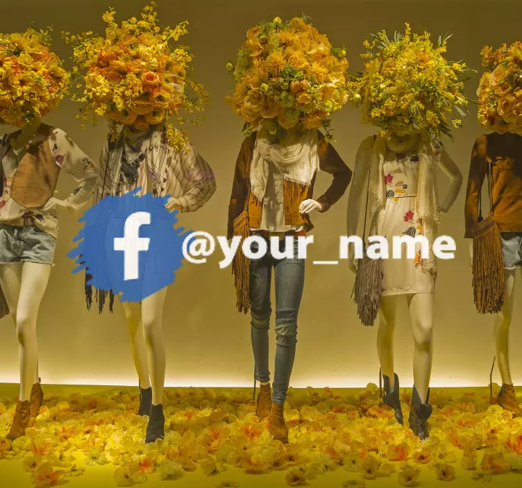 Facebook sociala medier logotyp vinyl skylt - Tenstickers