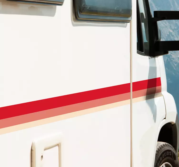 Strålar husvagn klistermärke - Tenstickers