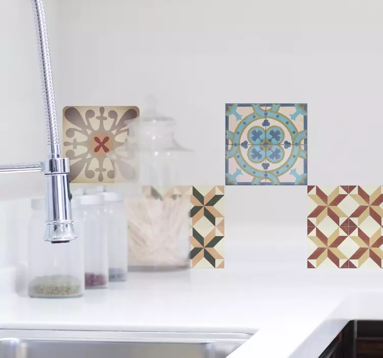 Väggplattor hydrauliska mönster - Tenstickers