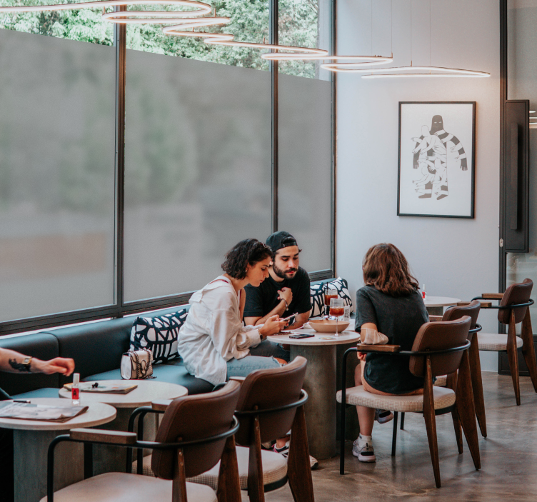 Genomskinligt glas klistermärke - Tenstickers