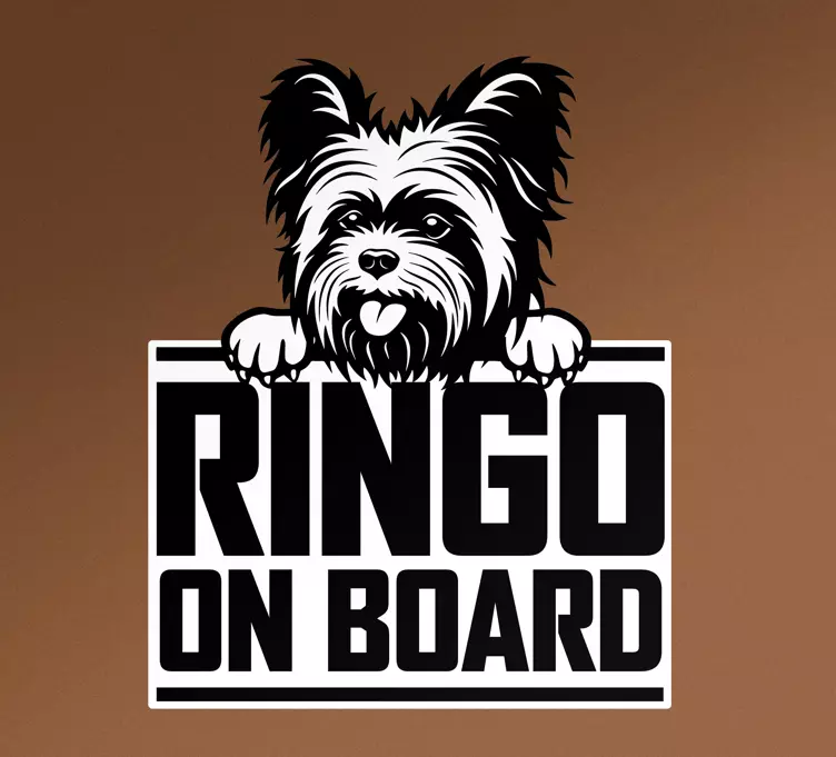 Trevlig yorkshire hund kikar bil klistermärke - Tenstickers