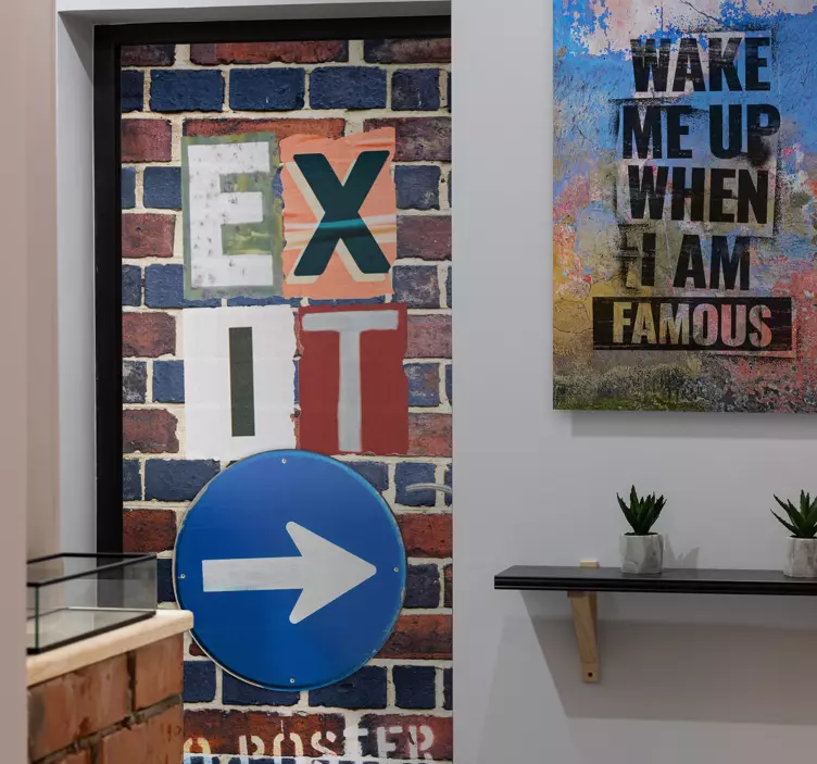 Utgångsskylt urban väggdekal - Tenstickers