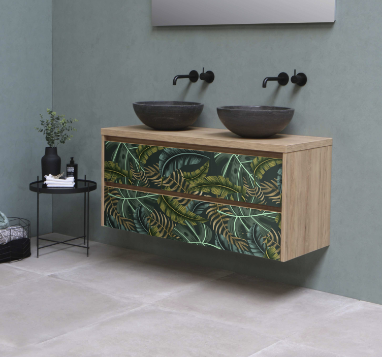 Tropiska feuilles klistermärken til möbler - Tenstickers