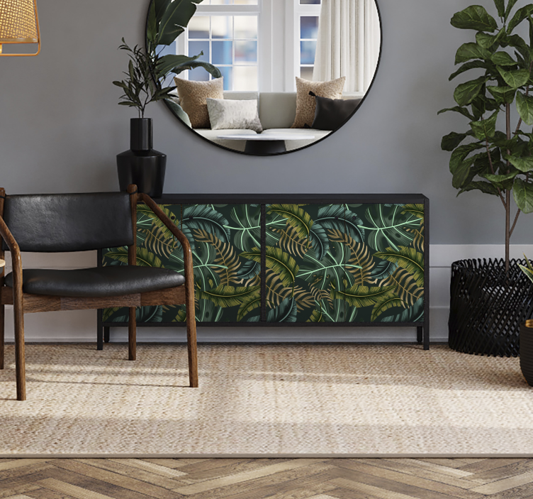 Tropiska feuilles klistermärken til möbler - Tenstickers