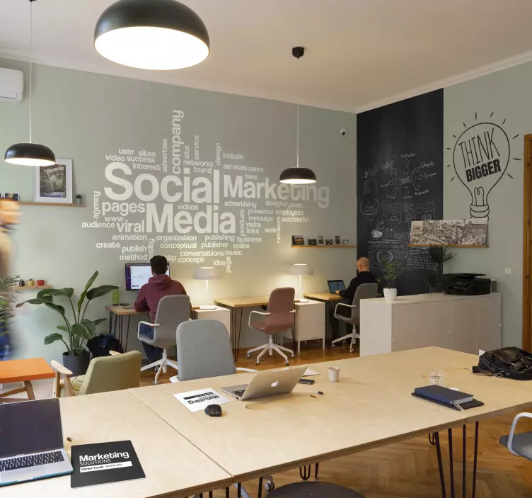 Tänk större väggmallar - Tenstickers