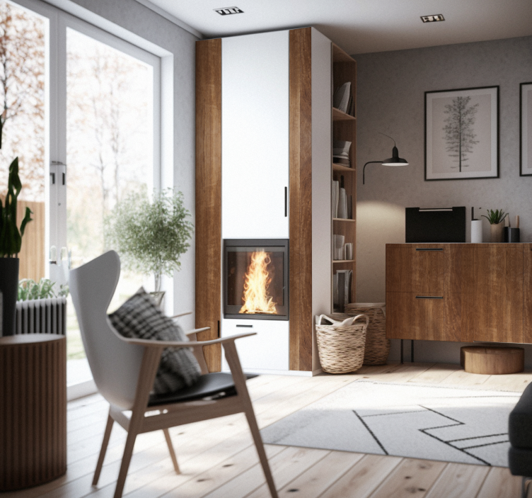 Textura madera marrón Väggklistermärken möbler - Tenstickers