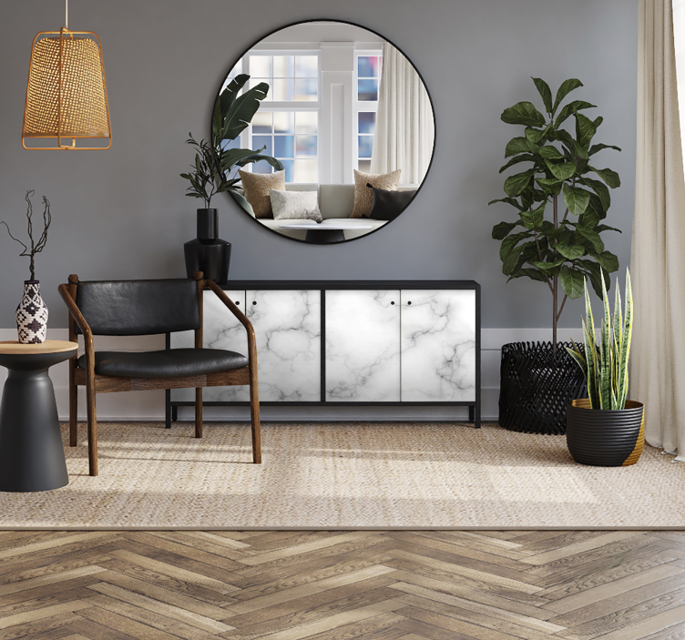 Mármol blanco Väggklistermärken möbler - Tenstickers