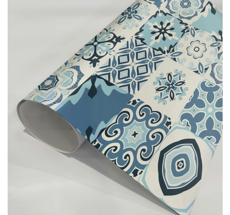 Azulejos azules Väggklistermärken möbler - Tenstickers