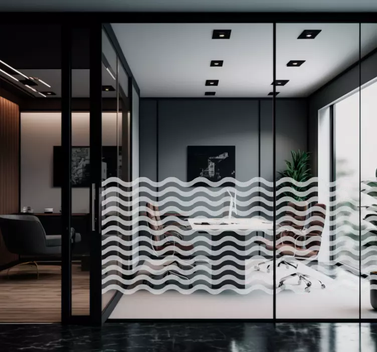 Translúcido ondas Väggklistermärken fönster och glas - Tenstickers