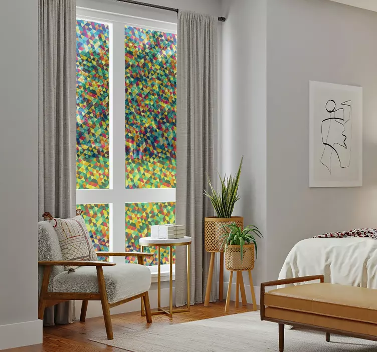 Translúcido geométrico Väggklistermärken fönster och glas - Tenstickers