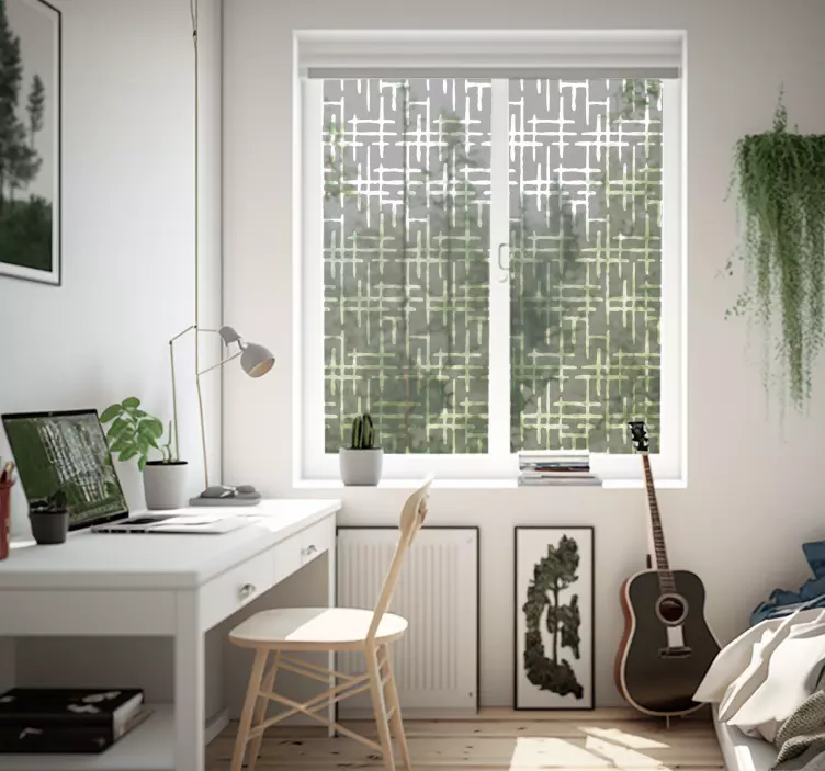 Translúcido líneas cruzadas Väggklistermärken - Tenstickers