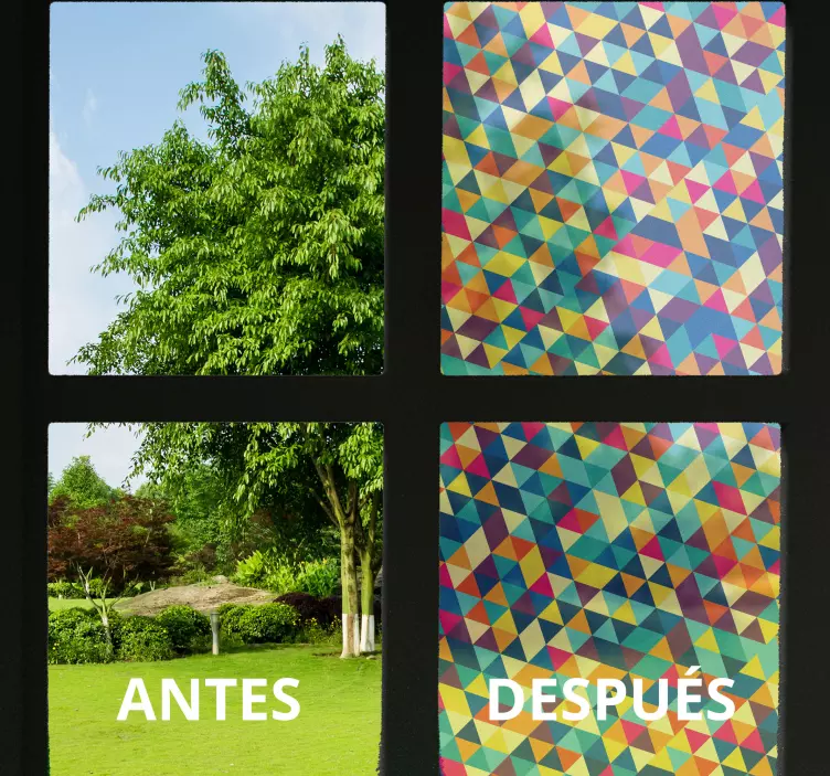 Translúcido geométrico Väggklistermärken fönster och glas - Tenstickers