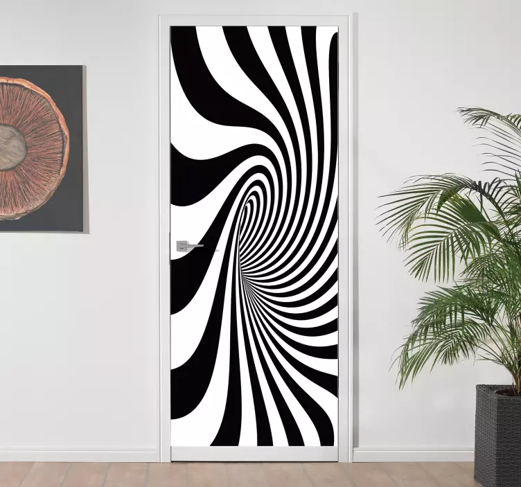 Svart hål dörr vinyl klistermärke - Tenstickers