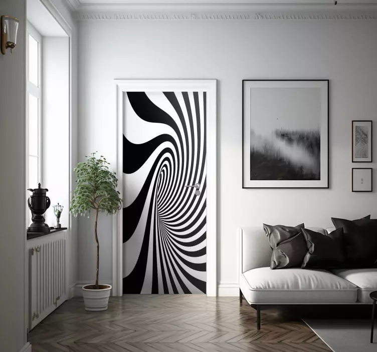 Svart hål dörr vinyl klistermärke - Tenstickers