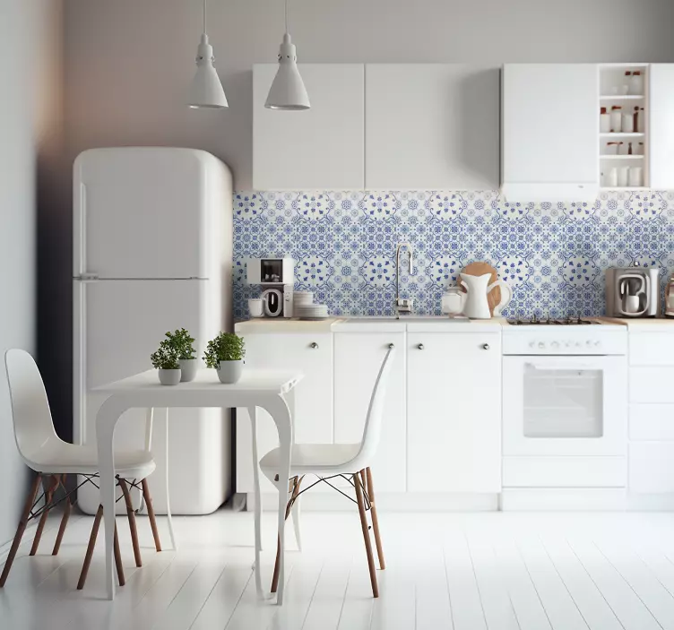 Delft blå kakel vinyl klistermärke - Tenstickers