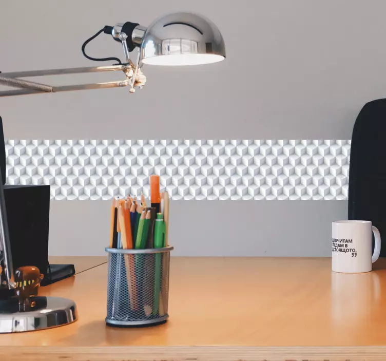 Klistermärke för 3d-volant väggkant - Tenstickers