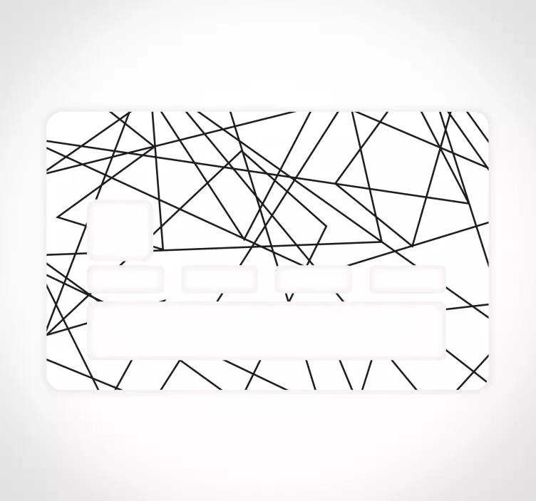 Zig-zag linjer kreditkort klistermärke - Tenstickers