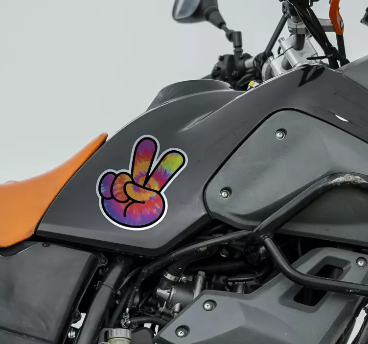 Fingrar fredssymbol klistermärken motorcyklar - Tenstickers