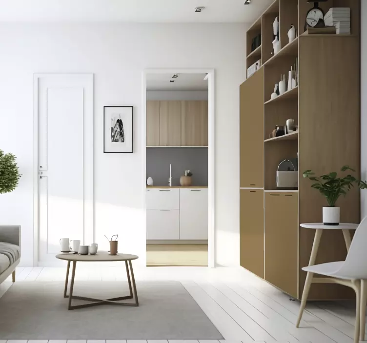 Matt beige brunt klistermärken för möbler - Tenstickers