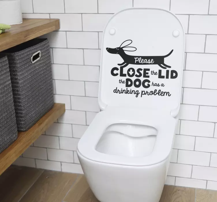 Stäng locket hund Väggklistermärken maskotar - Tenstickers