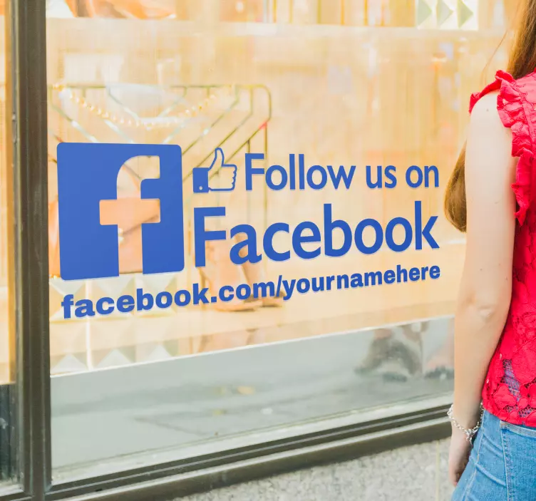 Följ oss på facebook klistermärke - Tenstickers